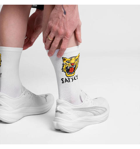 SAYSKY Combat High Socks Løpesokker med Tiger mønster