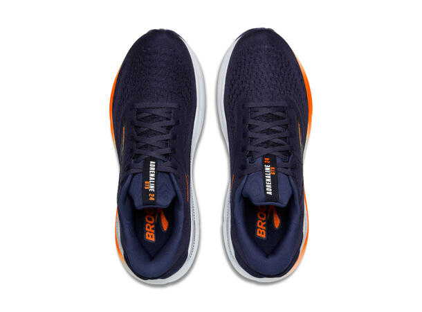 Brooks Adrenaline GTS 24 Herre Peacoat/orange/white, stabil sko 
