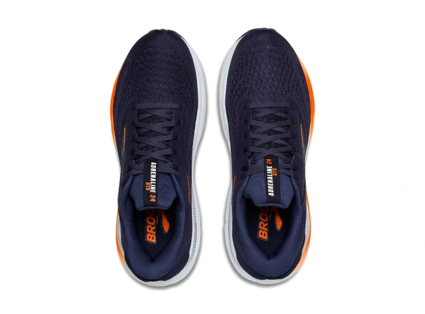 Brooks Adrenaline GTS 24 Herre Peacoat/orange/white, stabil sko 
