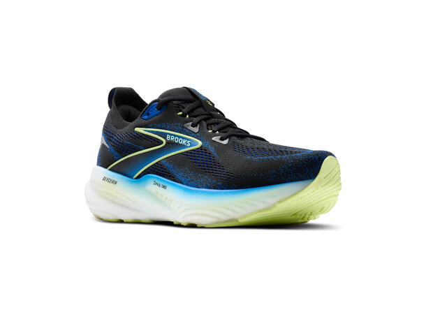 Brooks Glycerin 22 Herre Black/cobalt/neo yellow, mengdesko 