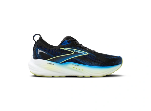 Brooks Glycerin 22 Herre Black/cobalt/neo yellow, mengdesko 