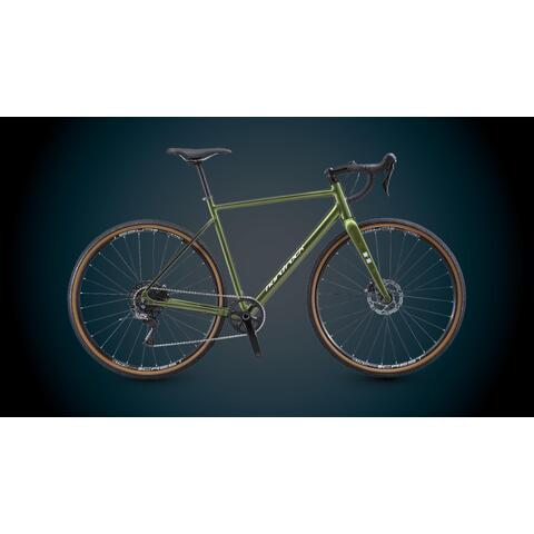 Hard Rocx Gravel GT2 GRX 1x12-40-10/45 Kenda 700x45c, carbon gaffel No Tubes