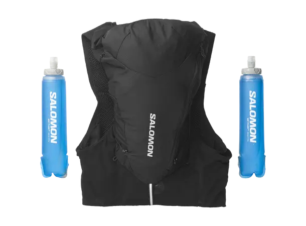 Salomon ADV Skin 12 Set Black/Ebony Lett løpevest med to soft-flasker 