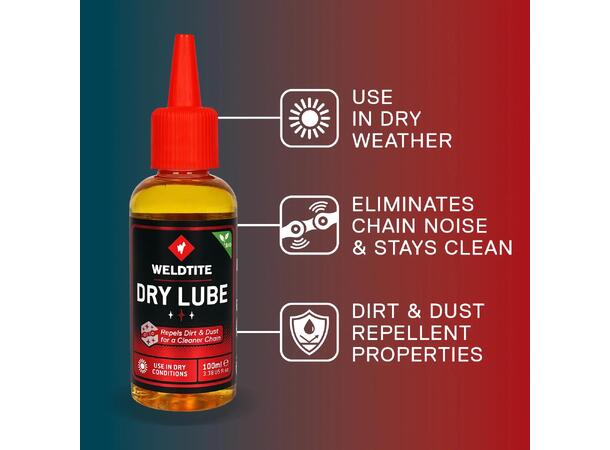 Weldtite Dry Lube, 100 ml Sykkelolje for tørre forhold 