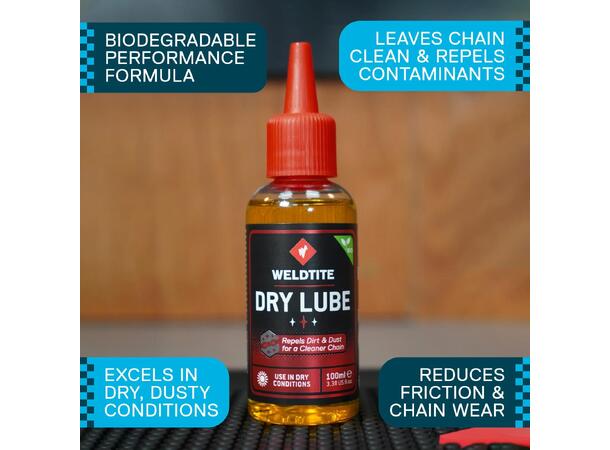 Weldtite Dry Lube, 100 ml Sykkelolje for tørre forhold 