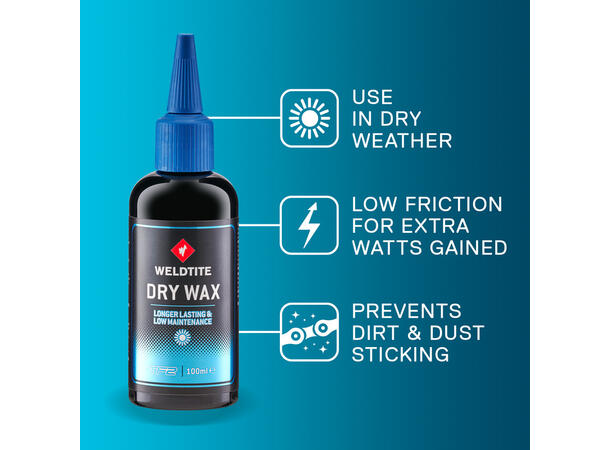 Weldtite Dry Wax, 100 ml Kraftig voks for raskt og rent drivverk 