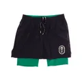 YMR Track Club Stadion Mens 2in1 Shorts XLarge, Navy/Warm Green