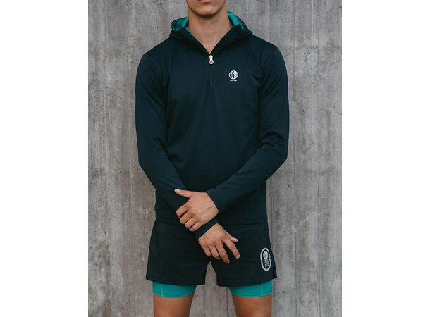 YMR Track Club Åsunden Mens Half Zip Isolert løpethoodie for menn 