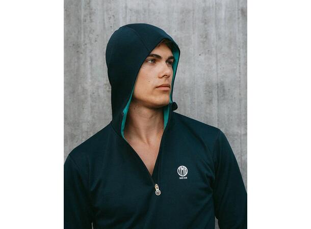 YMR Track Club Åsunden Mens Half Zip Isolert løpethoodie for menn 