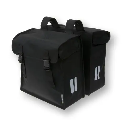 Basil Mara XXL Sideveske Sett Sort, 47 ltr, Fixed Mounting Straps