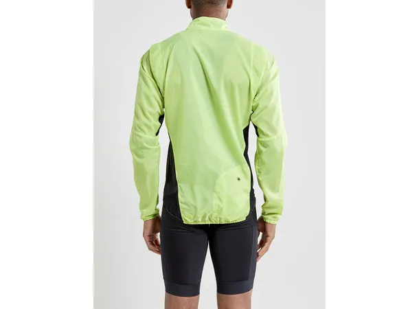 Craft ADV Essence Light Wind Jacket Flumino yellow, synlig og vindavvisende 