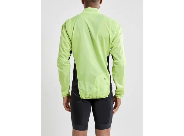Craft ADV Essence Light Wind Jacket Flumino yellow, synlig og vindavvisende 