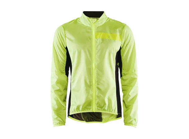Craft ADV Essence Light Wind Jacket Flumino yellow, synlig og vindavvisende 