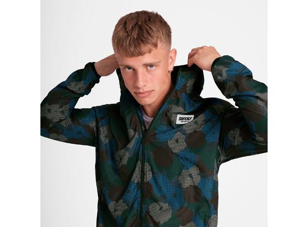 SAYSKY Flower Pace Jacket Blue AOP Superlett og vindtett løpejakke