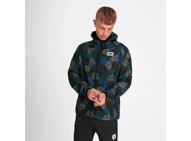SAYSKY Flower Pace Jacket Blue AOP Superlett og vindtett løpejakke 