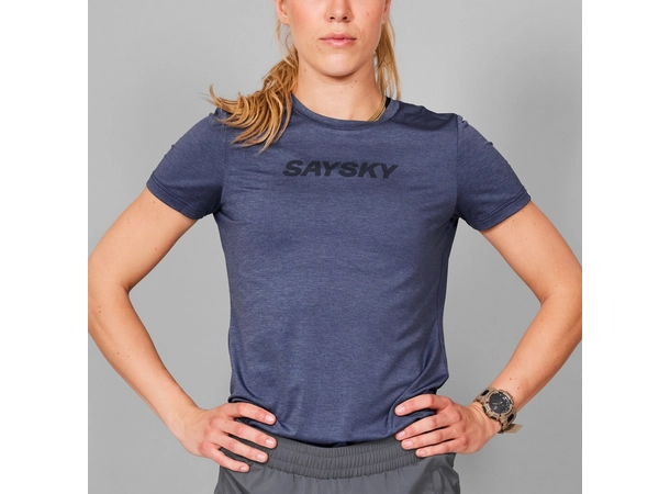SAYSKY W Logo Pace T-shirt Komfortabel løpe t-skjorte for kvinner 