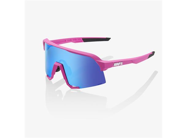 100% S3 Soft Tact Pink HiPER Blue Multilayer Mirror Lens