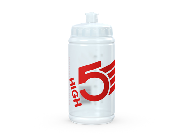 High5 Flaske 500ml, Transparent Flaske som passer flaskeholdere.
