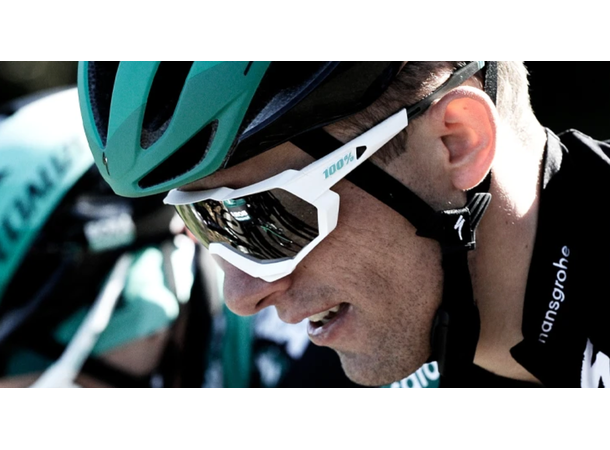100% Speedtrap Bora-HansGrohe Team White HiPER Silver Mirror Lens 