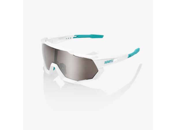 100% Speedtrap Bora-HansGrohe Team White HiPER Silver Mirror Lens 
