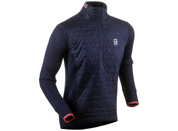 Dæhlie Half Zip Comfy Evening Blue Komfortabel langermet ullgenser. Herremo