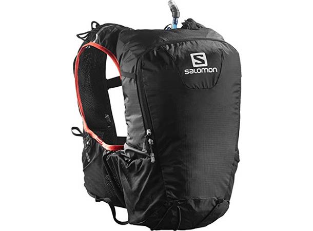 Salomon Skin Pro 15 Set Black/Red Lett sekk for løping og langrenn.